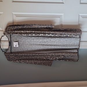 NWT Animal Print Long Cardigan